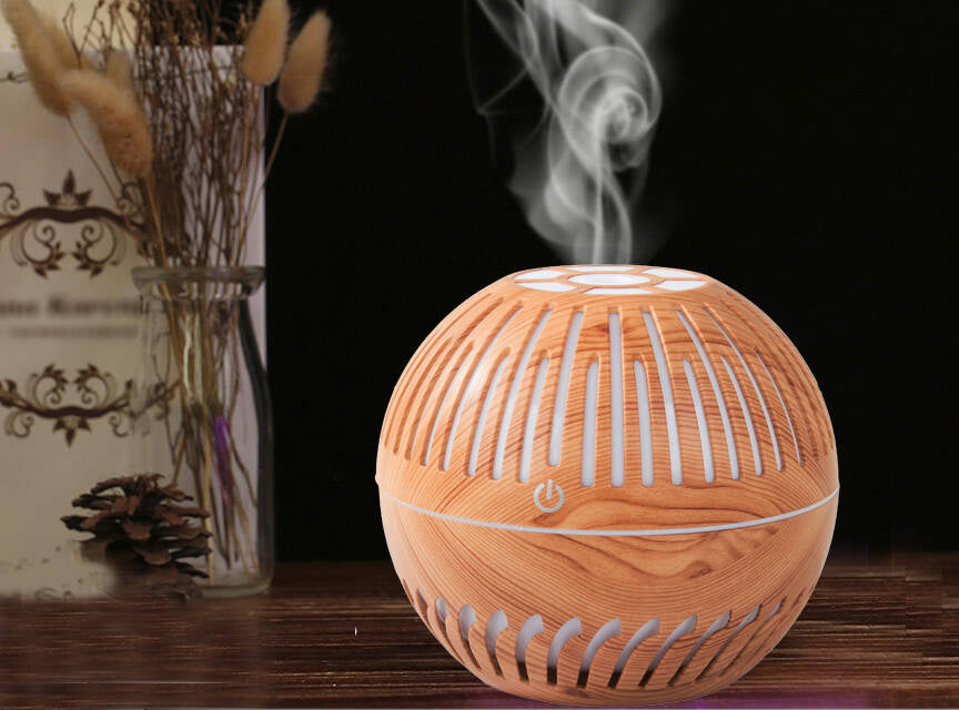 Oro drėkintuvas aromaterapija difuzorius vadovaujama naktinė šviesa rgb, Šviesiai rudos spalvos, Szín, Világosbarna