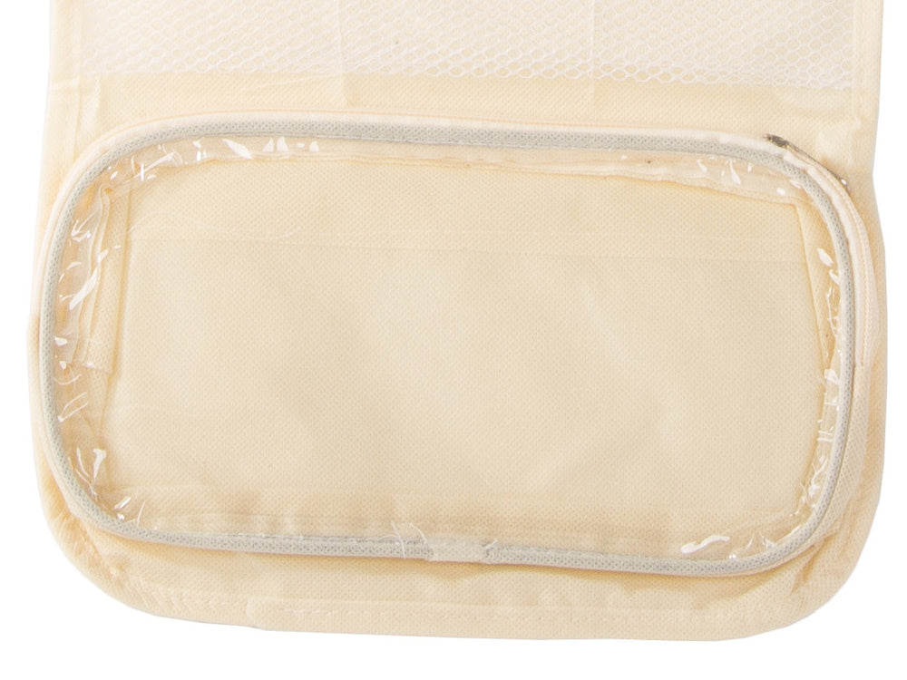 Sulankstomas šurmulio dėklas, kabantis vonios kambario organizatorius su pakaba, Smėlio spalvos, Szín, Bézs