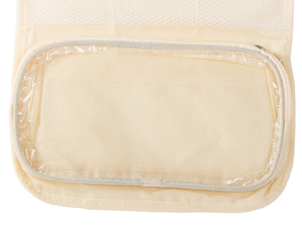 Sulankstomas šurmulio dėklas, kabantis vonios kambario organizatorius su pakaba, Smėlio spalvos, Szín, Bézs