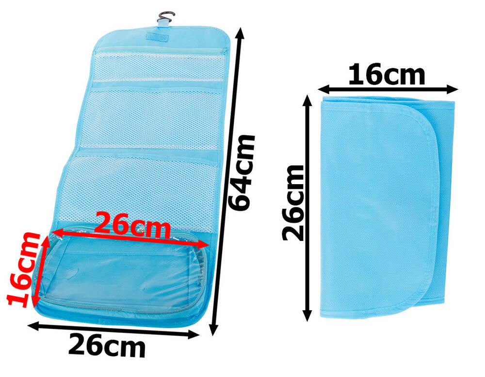 Sulankstomas šurmulio dėklas, kabantis vonios kambario organizatorius su pakaba, Mėlyna, Szín, Kék