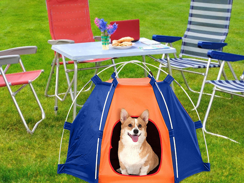 Neperšlampama sulankstoma šuns lova šuns namas nešiojamas žaidimų aikštelė, Mėlyna, Szín, Kék