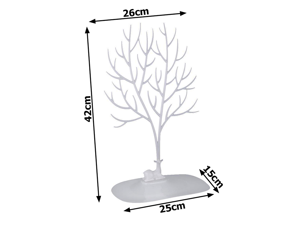 Juvelyrinių dirbinių stovas apyrankės auskarai auskarai organizatorius elnias medis ekranas, Baltas, Szín, Fehér