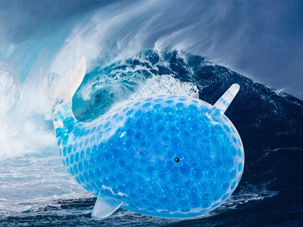 Antistresiniai gelsvi gelsvi delfinų sensoriniai kamuoliukai dideli sutraiškyti, Mėlyna, Szín, Kék