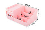 Skrynelė kosmetikos organizatorius papuošalų konteineris su dviem stalčiais, Rožinė, Szín, Rózsaszín