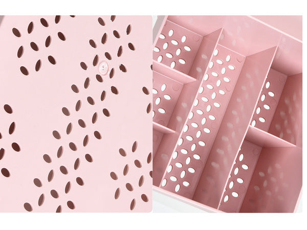 Skrynelė kosmetikos organizatorius papuošalų konteineris su dviem stalčiais, Rožinė, Szín, Rózsaszín