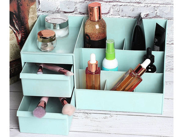 Skrynelė kosmetikos organizatorius papuošalų konteineris su dviem stalčiais, Žalia, Szín, Zöld
