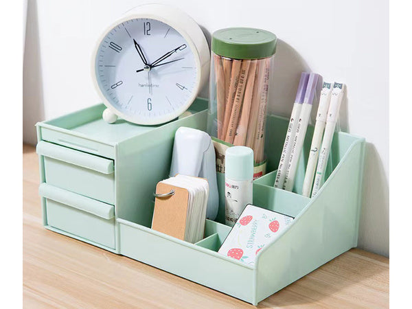 Skrynelė kosmetikos organizatorius papuošalų konteineris su dviem stalčiais, Žalia, Szín, Zöld