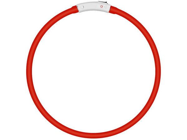 Led šviesos švytintuvas šuns ir katėms vandeniui atsparus reguliuojamas 47cm usb, Raudona, Szín, Piros