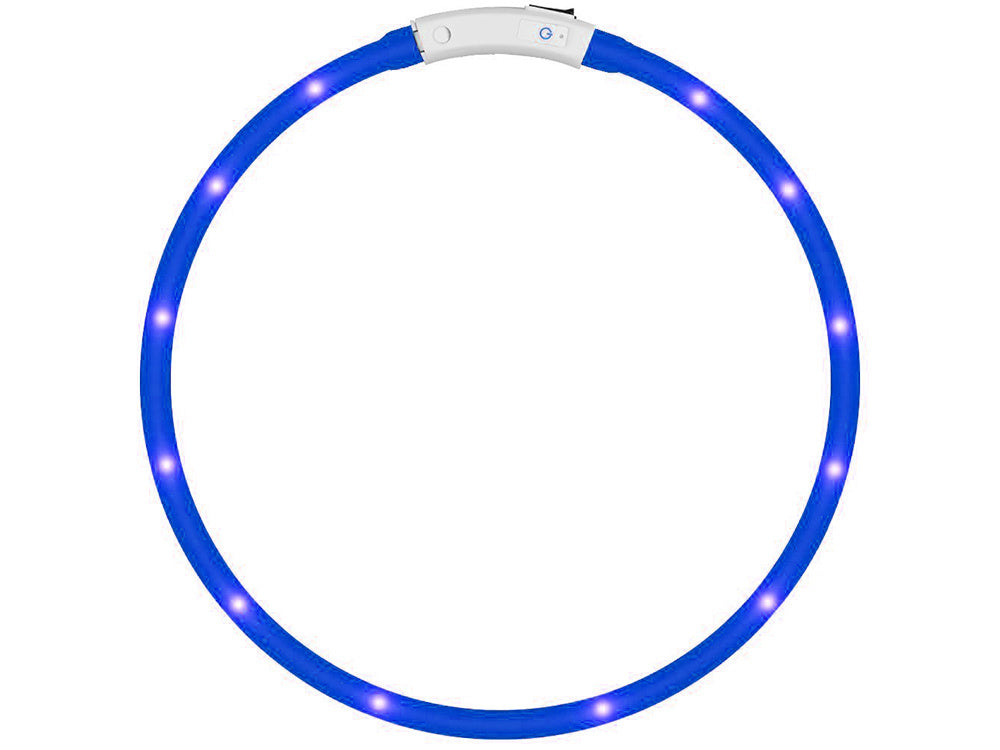 Led šviesos švytintuvas šuns ir katėms vandeniui atsparus reguliuojamas 47cm usb, Mėlyna, Szín, Kék