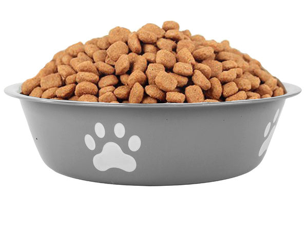 Metalinis anti-slipping dog cat food water bowl 150ml, Pilka, Szín, Szürke