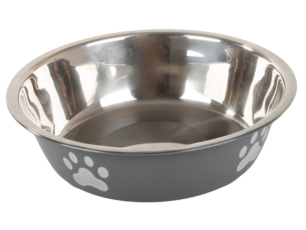 Metalinis anti-slipping dog cat food water bowl 150ml, Pilka, Szín, Szürke