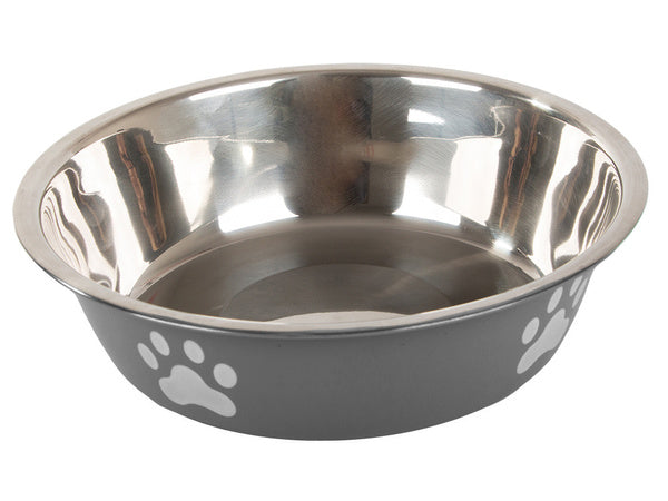 Metalinis anti-slipping dog cat food water bowl 150ml, Pilka, Szín, Szürke