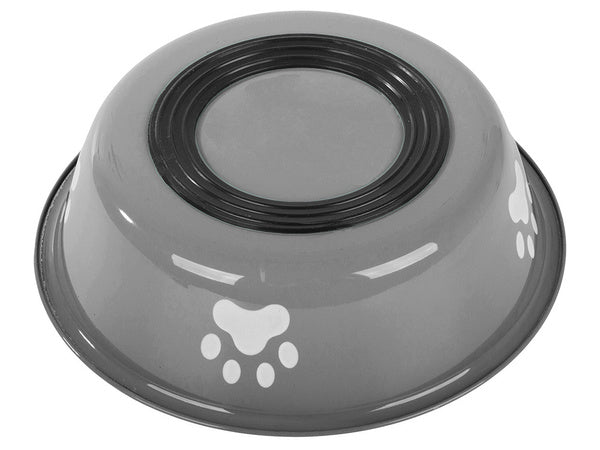 Metalinis anti-slipping dog cat food water bowl 150ml, Pilka, Szín, Szürke