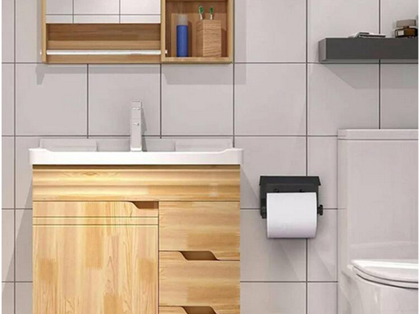 Tualetinio popieriaus laikiklis su telefono lentyna juodas palėpės wc plienas