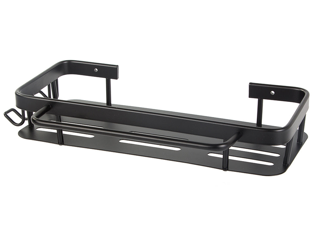 Vonios lentyna vonios kabykla palėpė virtuvė kabo metalinė juoda