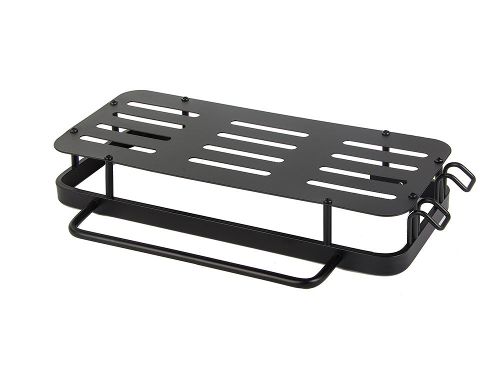 Vonios lentyna vonios kabykla palėpė virtuvė kabo metalinė juoda