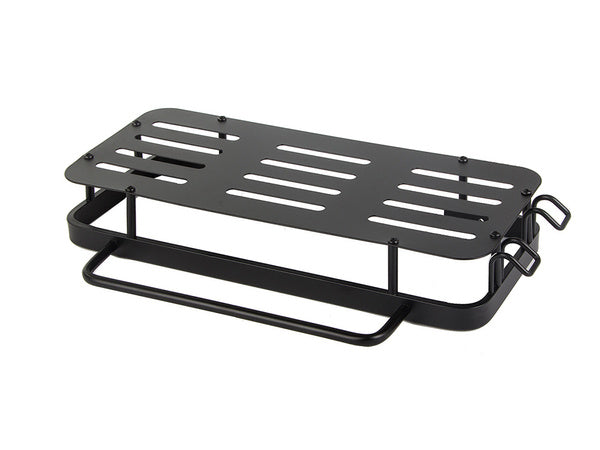 Vonios lentyna vonios kabykla palėpė virtuvė kabo metalinė juoda