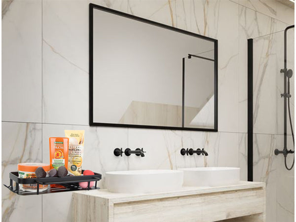 Vonios lentyna vonios kabykla palėpė virtuvė kabo metalinė juoda