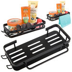 Vonios lentyna vonios kabykla palėpė virtuvė kabo metalinė juoda