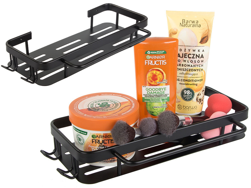 Vonios lentyna vonios kabykla palėpė virtuvė kabo metalinė juoda