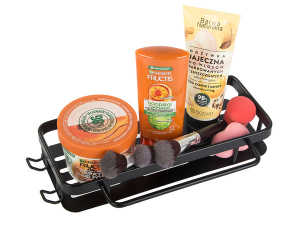 Vonios lentyna vonios kabykla palėpė virtuvė kabo metalinė juoda