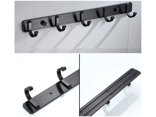 Sieninis drabužių stovas prieškambario vonios kambariui 5 kabliukai