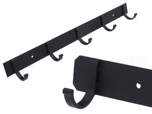 Sieninis drabužių stovas prieškambario vonios kambariui 5 kabliukai