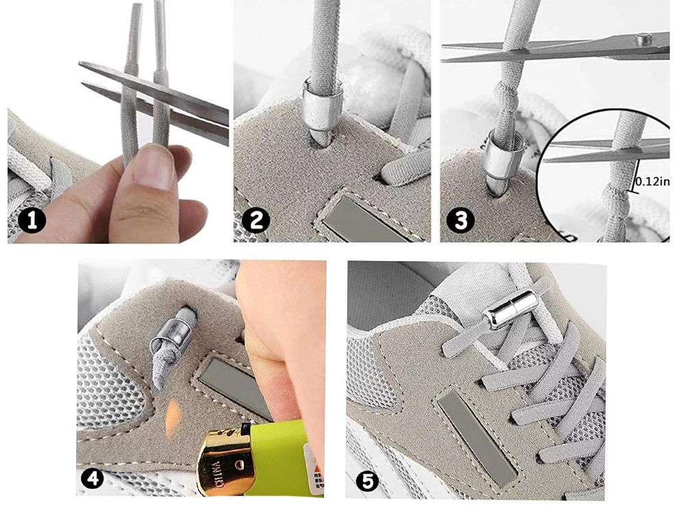 Batų raišteliai be surišimo avalynei elastingi guminiai raišteliai 100 cm, Juoda, Szín, Fekete