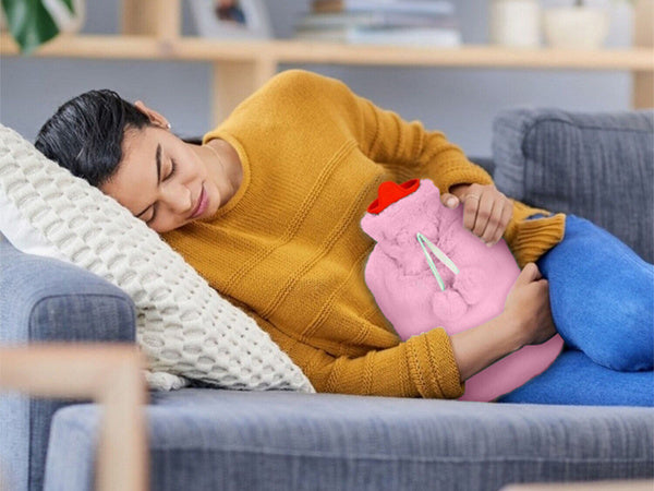 Pliušinis guminis termoforas su dideliu minkšto kailio dangčiu, Rožinė, Szín, Rózsaszín