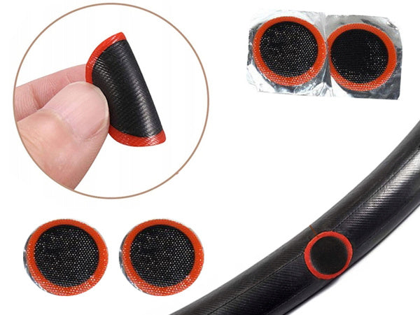 Vulkanizavimo rinkinys dviračių vidinių vamzdžių remonto pleistrams su šaukštais klijų