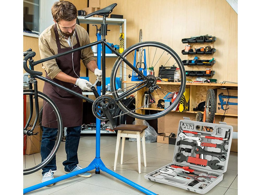 Dviračių įrankių rinkinys 44 vnt. Įrankių dėžutė