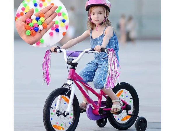 Spalviniai rutuliukai dekoratyviniai dviračių karoliukai 36vnt.