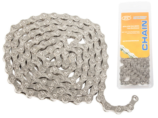 Dviračio grandinės 116 tarpinių dydžių 1/2x3/32 6/7/8 diapazonas + pjovimo laikiklis