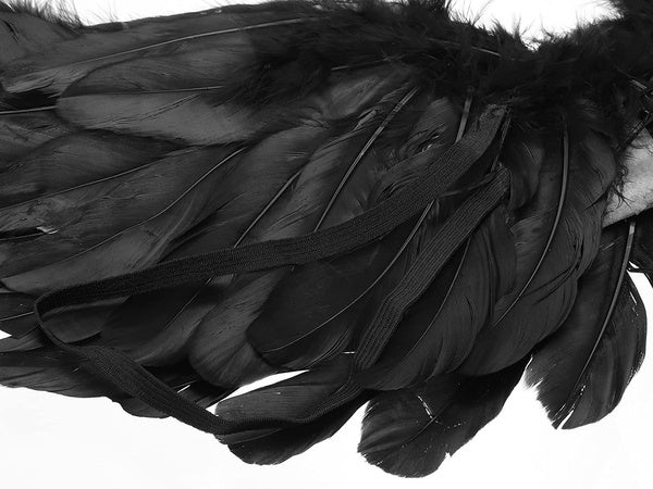 Plunksniniai angelo sparnai juodi pasakos kostiumas cosplay halloween persirengimas