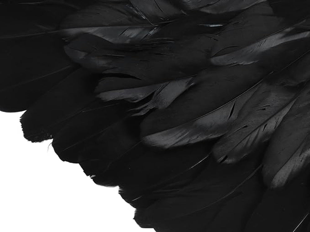 Plunksniniai angelo sparnai juodi pasakos kostiumas cosplay halloween persirengimas