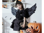Plunksniniai angelo sparnai juodi pasakos kostiumas cosplay halloween persirengimas