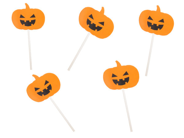 Helovino dekoracijos tortui, skirtos keksiukams, pikniko vakarėliui, popierinės lazdelės