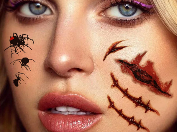 Tatuiruotės helovinas netikras realus plaunamas laikinas maskuotė kraujas