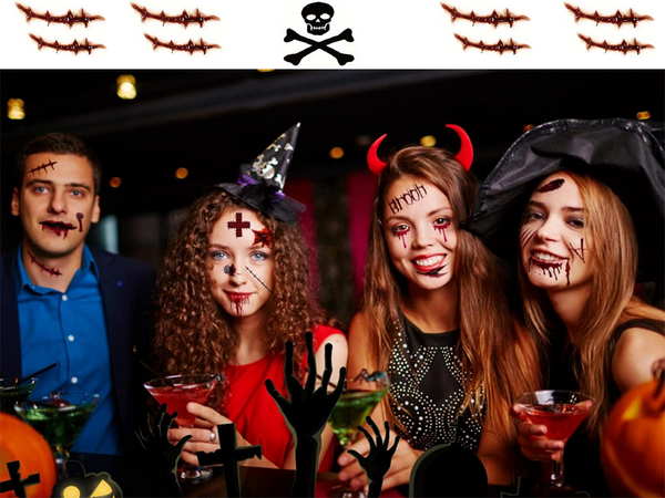 Tatuiruotės helovinas netikras realus plaunamas laikinas maskuotė kraujas