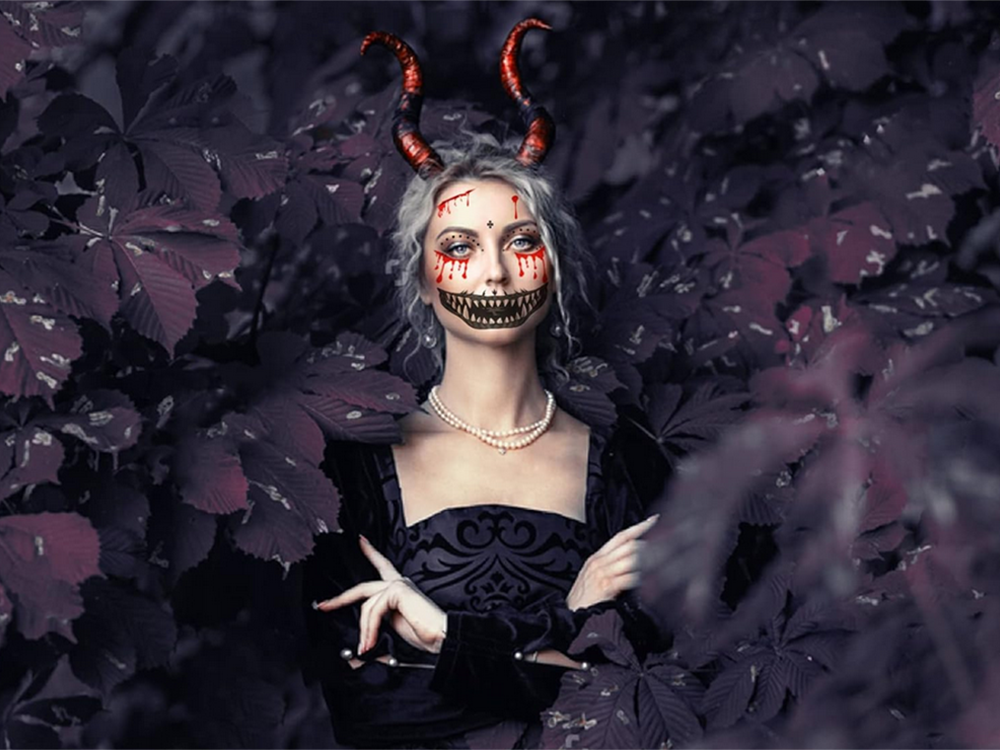 Tatuiruotė helovino netikri dantys realistiški plaunami laikini užmaskuoti