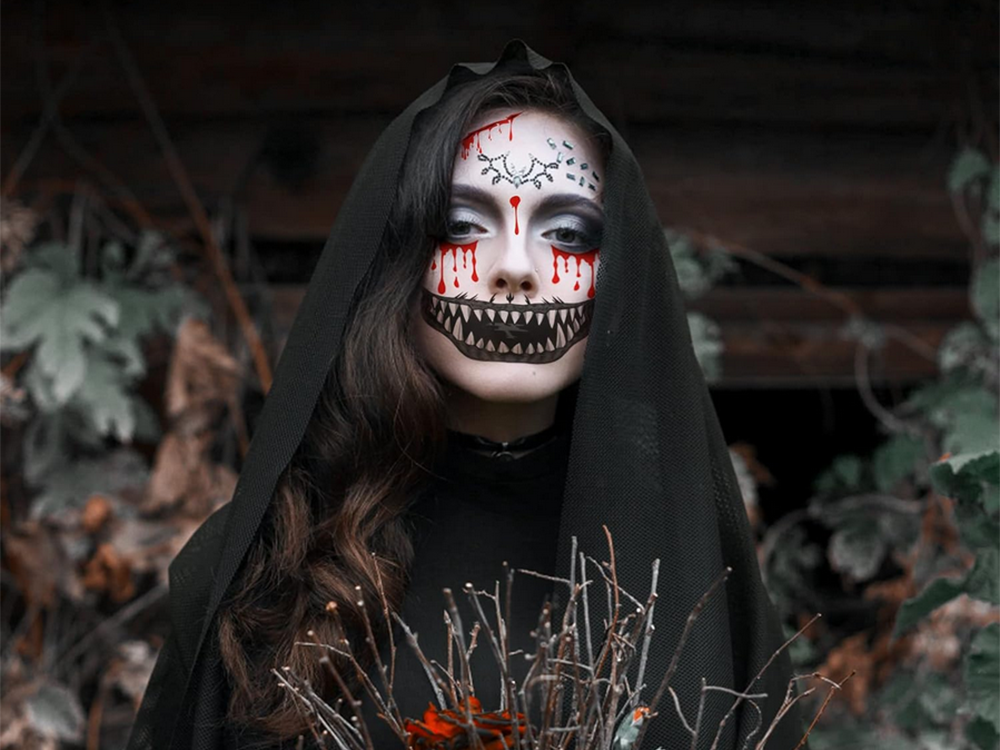 Tatuiruotė helovino netikri dantys realistiški plaunami laikini užmaskuoti