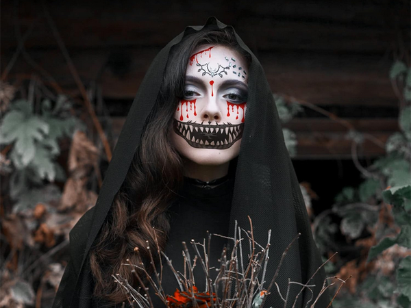 Tatuiruotė helovino netikri dantys realistiški plaunami laikini užmaskuoti