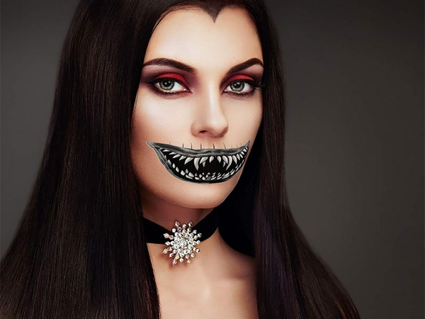 Tatuiruotė helovino netikri dantys realistiški plaunami laikini užmaskuoti