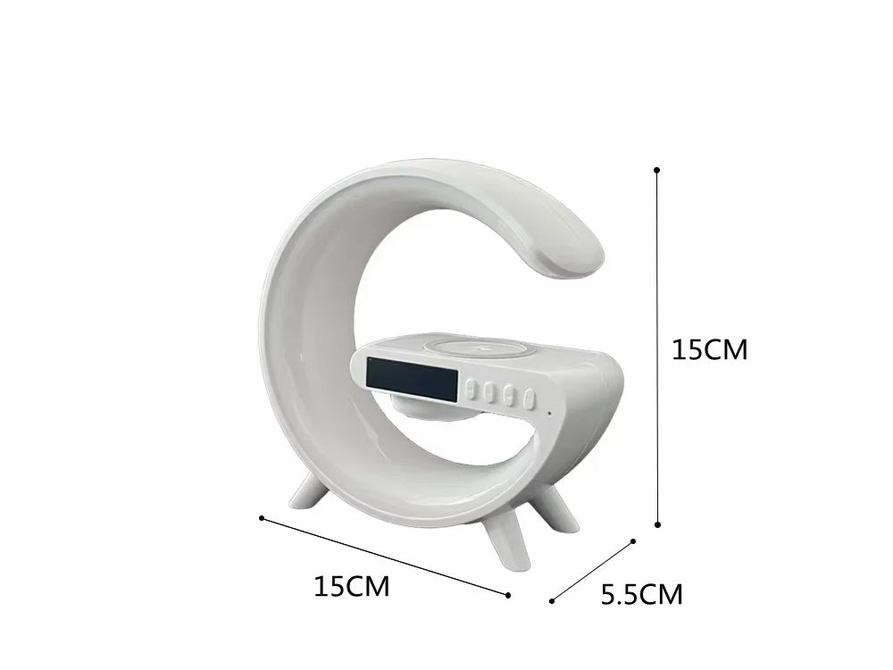 Led šviesos rgb žaidimų įkroviklis indukcijos garsiakalbis žadintuvas radijo laikrodis