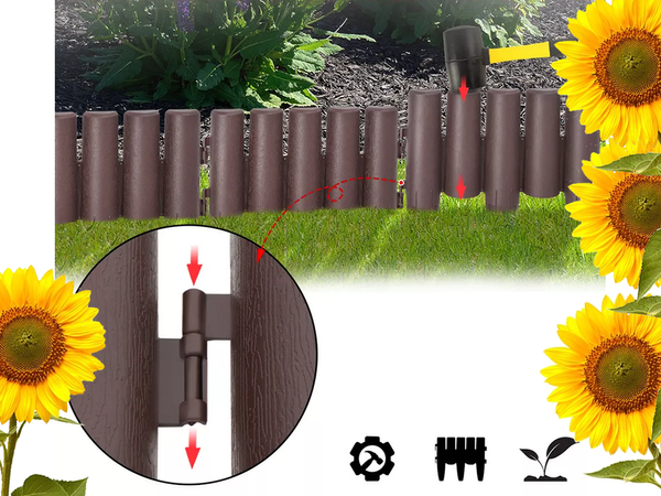 Garden palisada sodo tvora 215cm 8 elem.