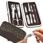 Nagų dailės rinkinys manikiūro pedikiūro dėklas nagų žirklės 7 vnt.