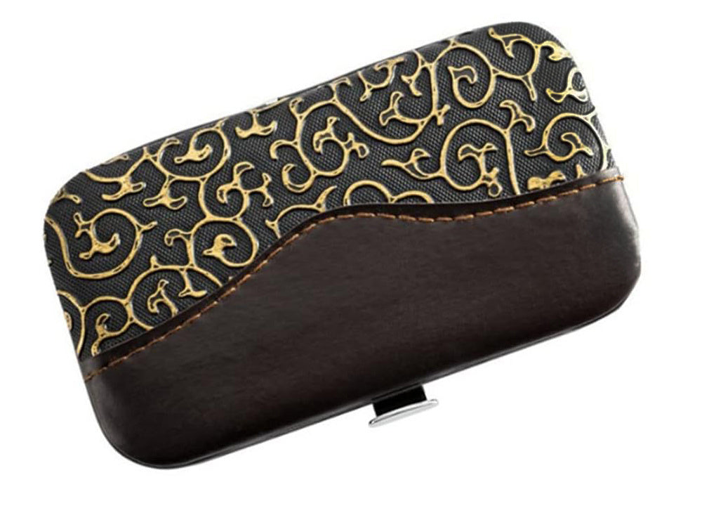 Nagų dailės rinkinys manikiūro pedikiūro dėklas nagų žirklės 7 vnt.