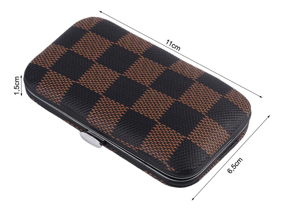 Nagų dailės rinkinys manikiūro pedikiūro dėklas nagų žnyplės 7 vnt.