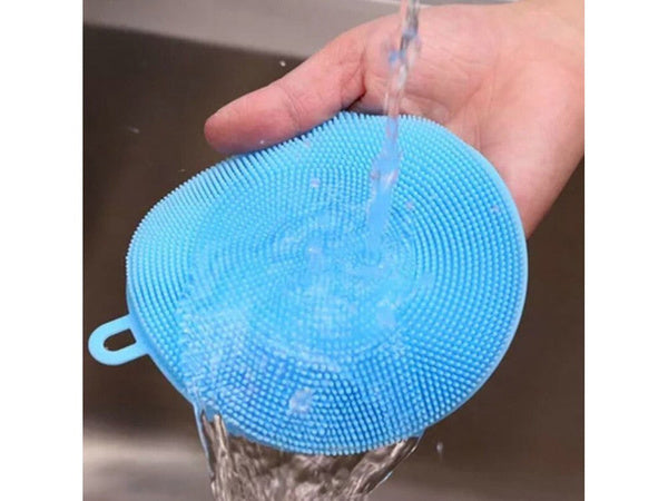 Silikoninė plovimo kempinėlė šveitimo šepetėlis daržovių šveitimo šepetėlis, Mėlyna, Szín, Kék