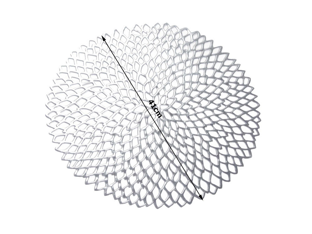 Apvalus virtuvės stalo kilimėlis ažūrinis dekoratyvinis stalo kilimėlis, Sidabras, Szín, Ezüst